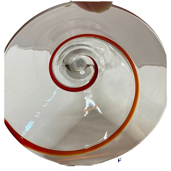 Mixed Lot 2 Martini Glasses-Lolita Handpainted - 7” And Pier 1 Red Swirl - Picture 9 of 9